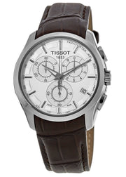  Shop Authentic Tissot Couturier Chronograph White Dial Brown Leather Strap Watch For Men - T035.617.16.031.00 - Luxxuri