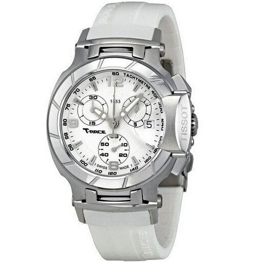  Shop Authentic Tissot T Race Lady Chronograph White Dial White Rubber Strap Watch for Women - T048.217.17.017.00 - Luxxuri