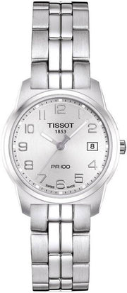  Shop Authentic Tissot T Classic PR100 Silver Dial Silver Steel Strap Watch For Women - T049.210.11.032.00 - Luxxuri