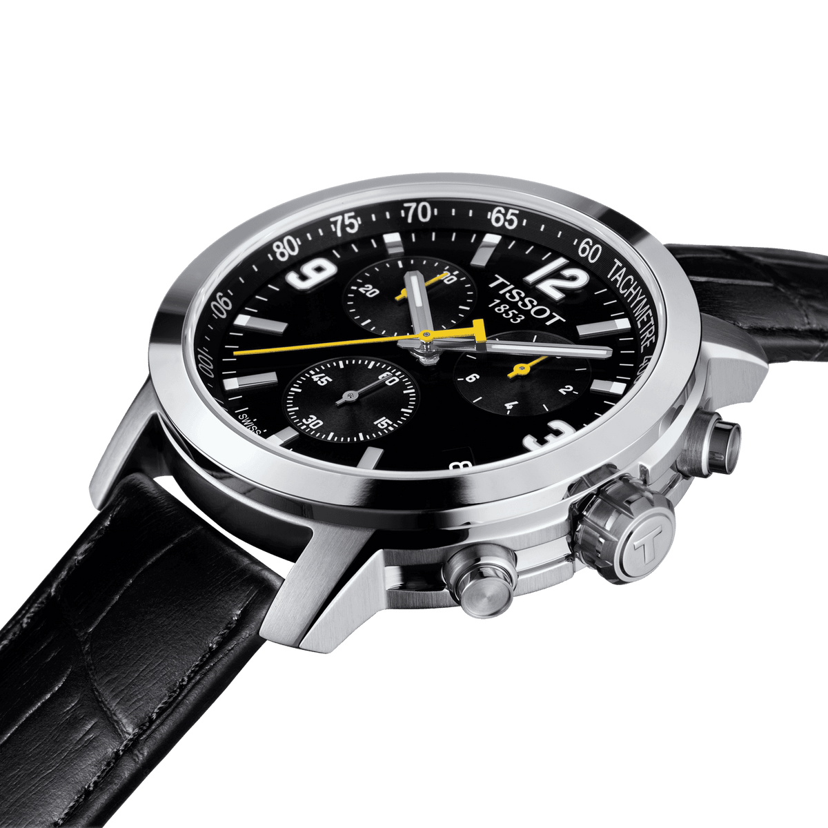  Shop Authentic Tissot PRC 200 Chronograph Black Dial Black Leather Strap Watch For Men - T055.417.16.057.00 - Luxxuri