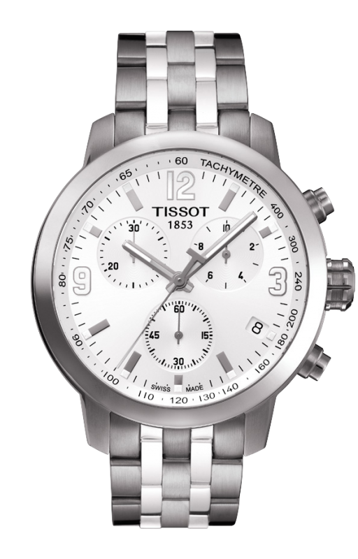  Shop Authentic Tissot PRC 200 Chronograph Quartz Silver Dial Silver Steel Strap Watch For Men - T055.417.11.037.00 - Luxxuri