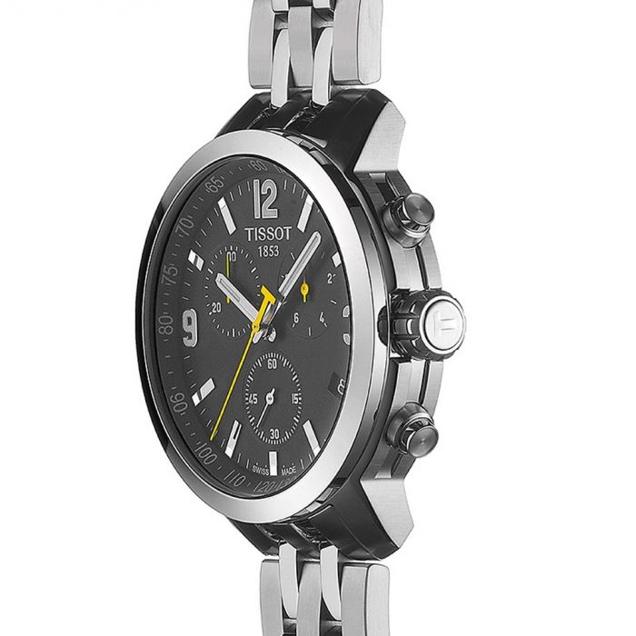  Shop Authentic Tissot PRC 200 Chronograph Black Dial Silver Steel Strap Watch For Men - T055.417.11.057.00 - Luxxuri