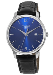  Shop Authentic Tissot T Classic Tradition Blue Dial Black Leather Strap Watch For Men - T063.610.16.047.00 - Luxxuri