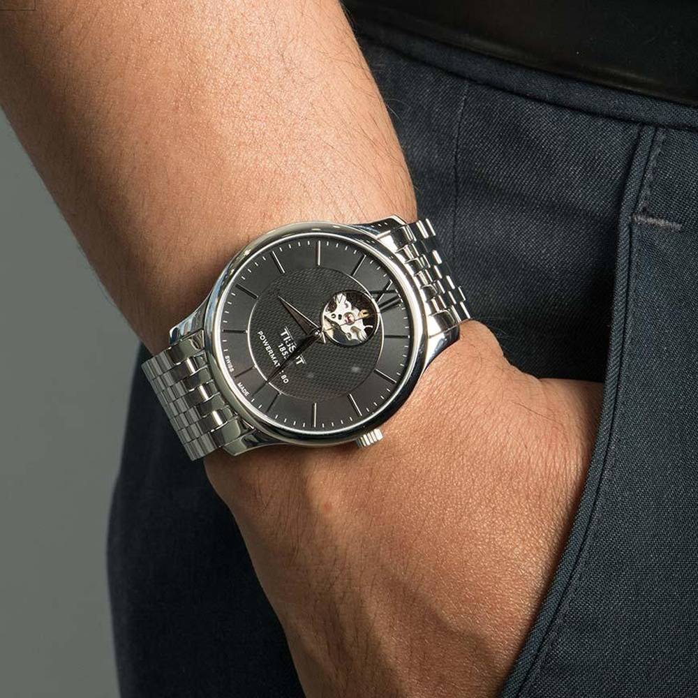  Shop Authentic Tissot Tradition Automatic Open Heart Automatic Watch For Men - T063.907.11.058.00 - Luxxuri