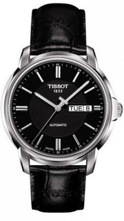  Shop Authentic Tissot Automatics III Day Date Black Dial Black Leather Strap Watch For Men - T065.430.16.051.00 - Luxxuri