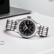  Shop Authentic Tissot Carson Automatic Black Dial Silver Steel Strap Watch For Women - T085.207.11.051.00 - Luxxuri