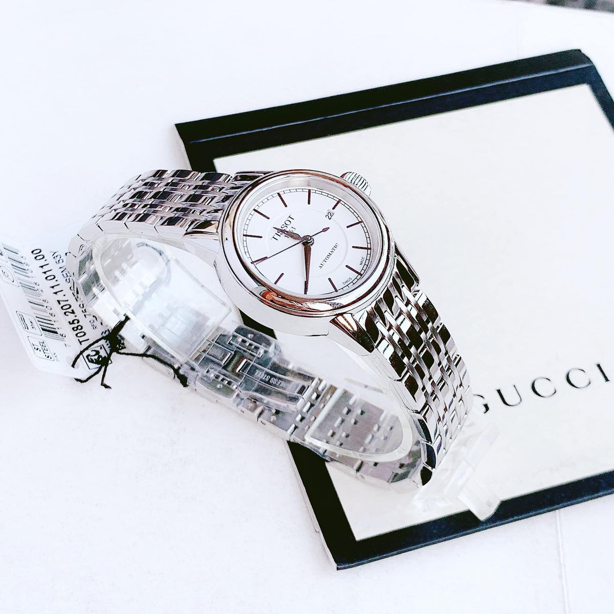  Shop Authentic Tissot T Classic Carson Automatic White Dial Silver Steel Strap Watch For Women - T085.207.11.011.00 - Luxxuri