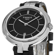  Shop Authentic Tissot T Lady Flamingo Black Dial Black Leather Strap Watch For Women - T094.210.16.051.00 - Luxxuri