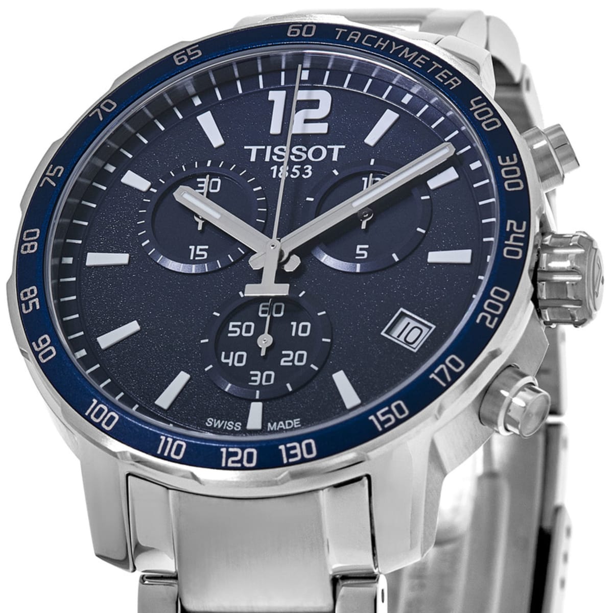  Shop Authentic Tissot Quickster Chronograph Blue Dial Watch For Men - T095.417.11.047.00 - Luxxuri