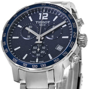  Shop Authentic Tissot Quickster Chronograph Blue Dial Watch For Men - T095.417.11.047.00 - Luxxuri