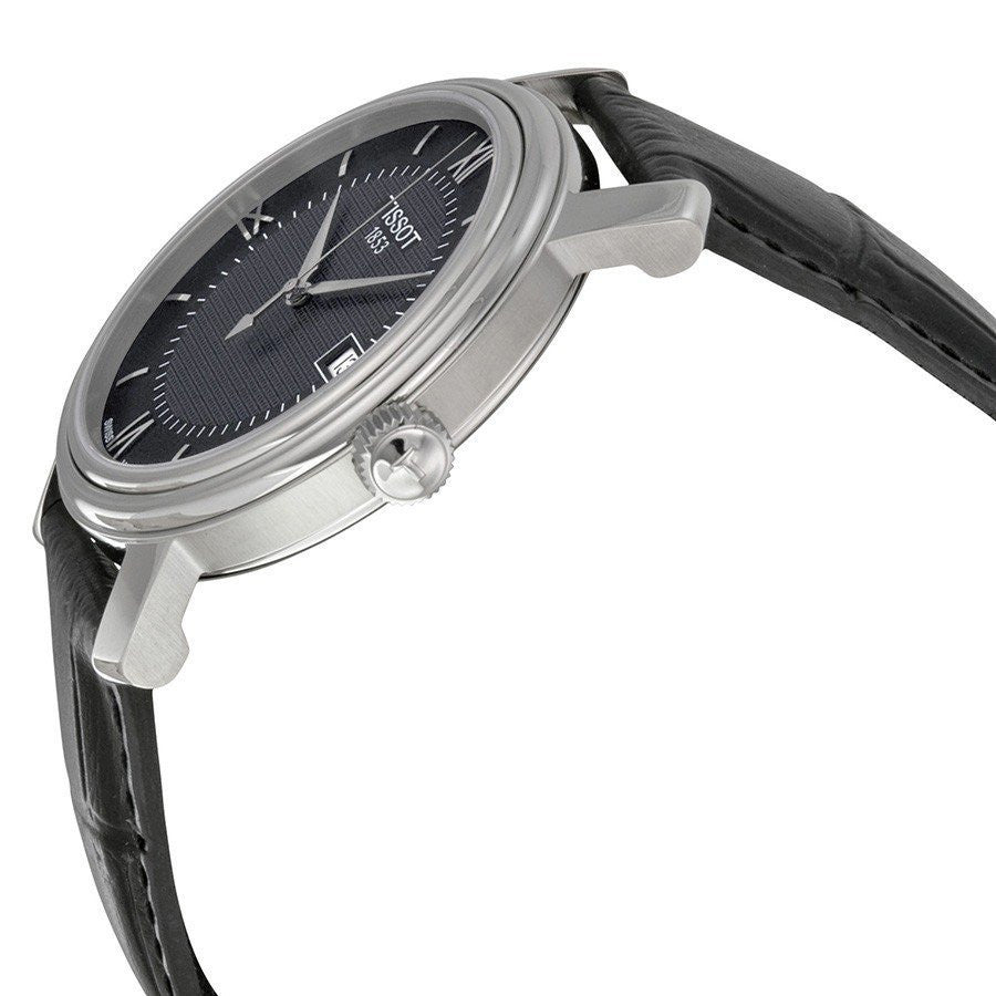  Shop Authentic Tissot T Classic Bridgeport Black Dial Black Leather Strap Watch For Women - T097.010.16.058.00 - Luxxuri