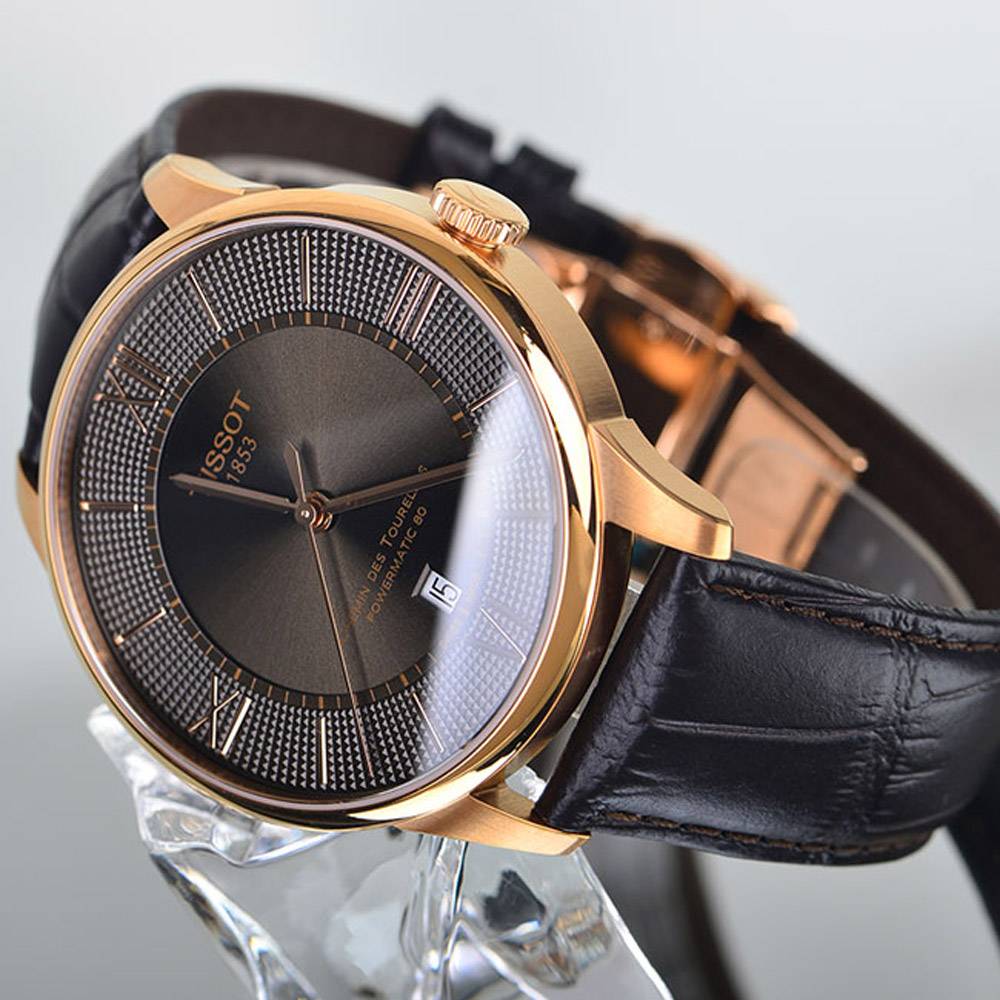  Shop Authentic Tissot Chemin des Tourelles Powermatic 80 Brown Dial Brown Leather Strap Watch for Men - T099.407.36.448.00 - Luxxuri