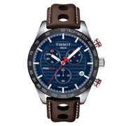  Shop Authentic Tissot PRS 516 Chronograph Blue Dial Brown Leather Strap Watch For Men - T100.417.16.041.00 - Luxxuri