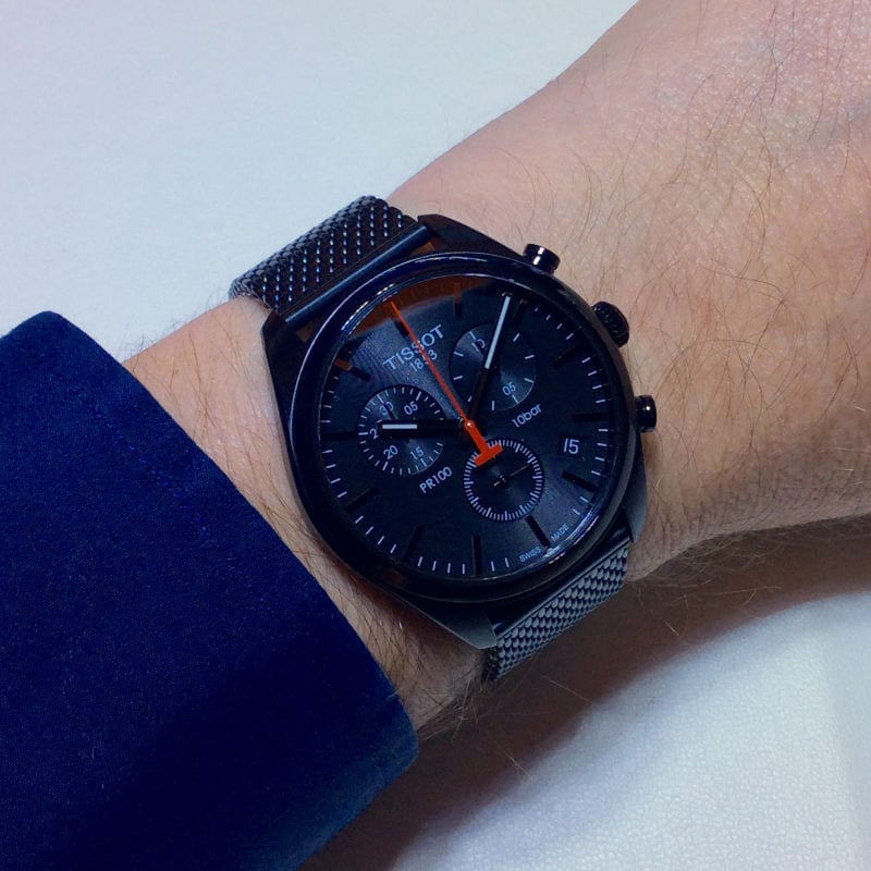  Shop Authentic Tissot T Classic PR 100 Chronograph Black Dial Black Mesh Bracelet Watch For Men - T101.417.33.051.00 - Luxxuri