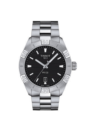  Shop Authentic Tissot PR 100 Sport Quartz Black Dial Silver Steel Strap Watch For Men - T101.610.11.051.00 - Luxxuri