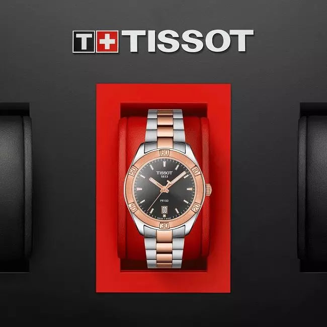  Shop Authentic Tissot PR 100 Sport Chic Anthracite Dial Watch For Women - T101.910.22.061.00 - Luxxuri