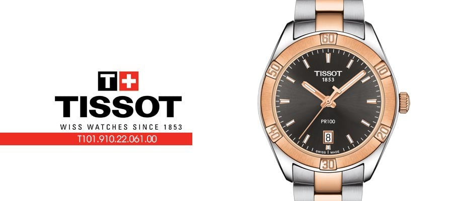  Shop Authentic Tissot PR 100 Sport Chic Anthracite Dial Watch For Women - T101.910.22.061.00 - Luxxuri