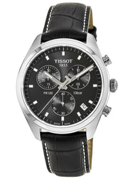  Shop Authentic Tissot PR 100 Chronograph Black Dial Black Leather Strap Watch For Men - T101.417.16.051.00 - Luxxuri