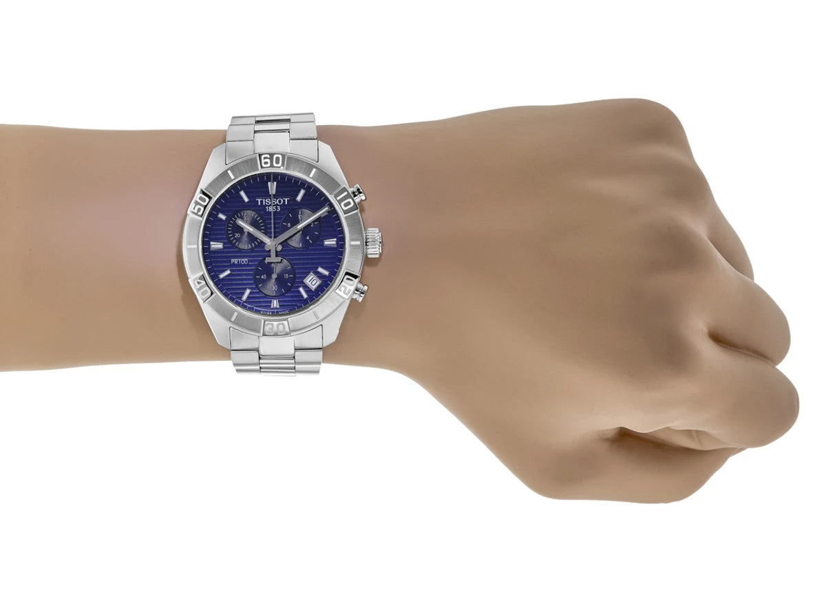  Shop Authentic Tissot Supersport Chrono Blue Dial Silver Steel Strap Watch For Men - T125.617.11.041.00 - Luxxuri