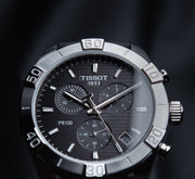  Shop Authentic Tissot PR 100 Sport Quartz Chronograph Black Dial Black Leather Strap Watch For Men - T101.617.16.051.00 - Luxxuri