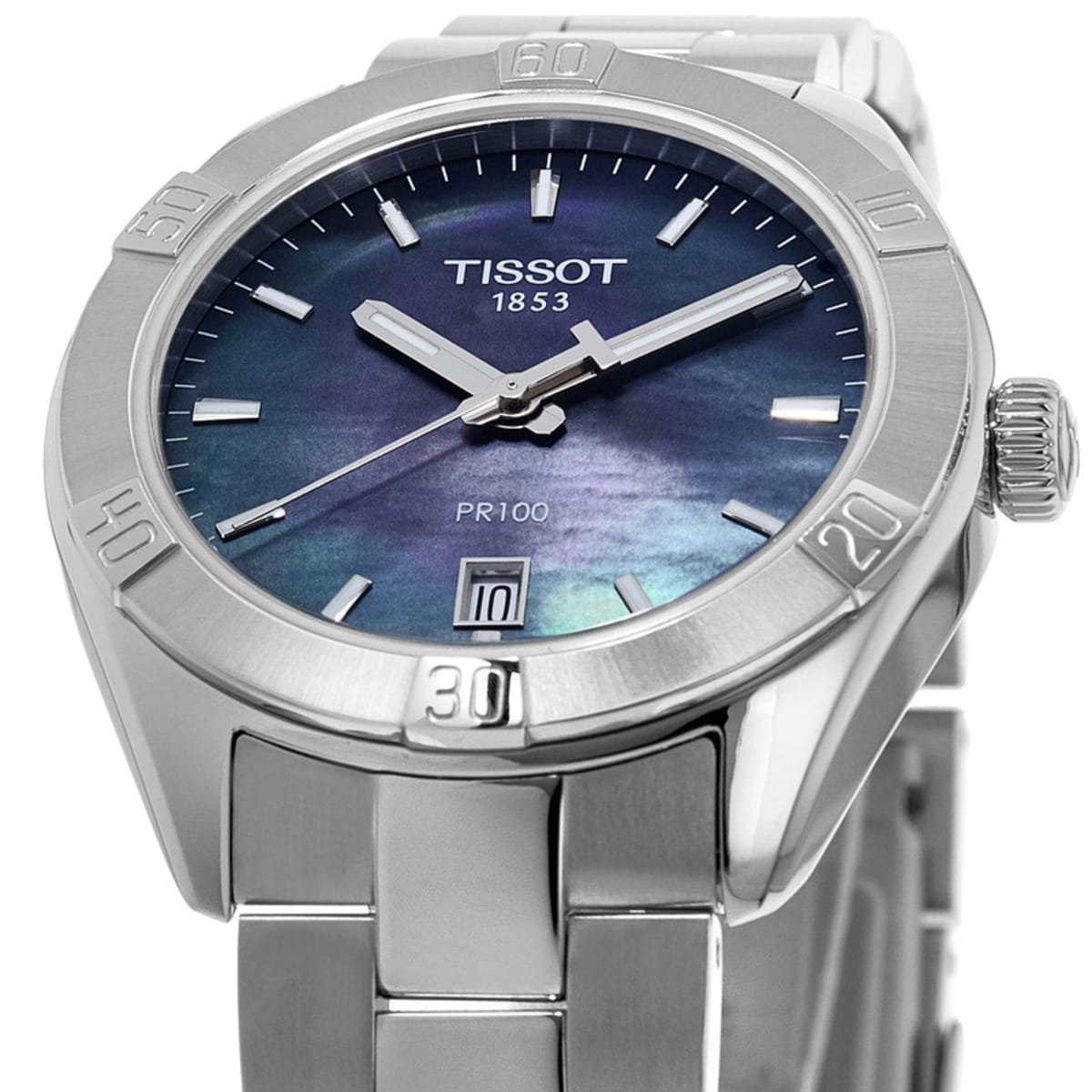  Shop Authentic Tissot PR 100 Sport Chic Mother of Pearl Dial Watch For Women - T101.910.11.121.00 - Luxxuri