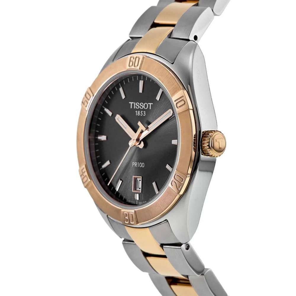  Shop Authentic Tissot PR 100 Sport Chic Anthracite Dial Watch For Women - T101.910.22.061.00 - Luxxuri