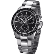  Shop Authentic Tissot V8 Quartz Chronograph Black Dial Silver Steel Strap Watch For Men - T106.417.11.051.00 - Luxxuri