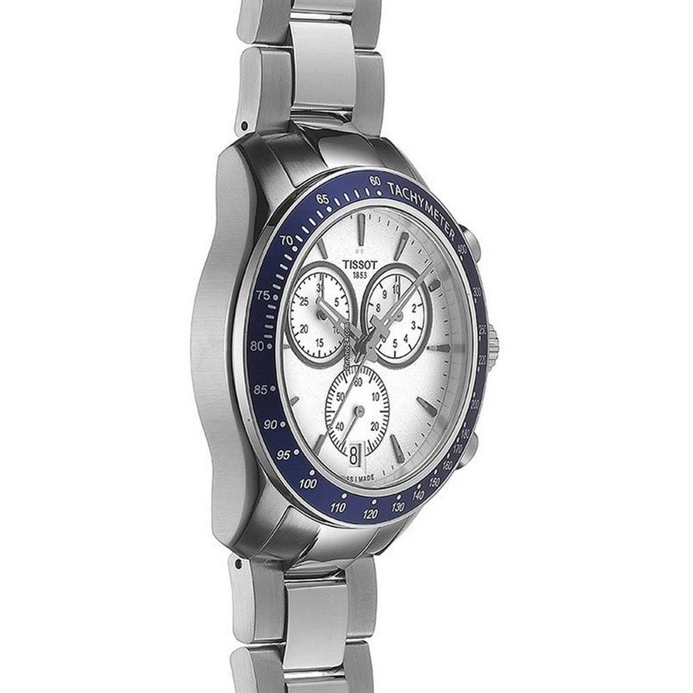  Shop Authentic Tissot V8 Quartz T Sport Chronograph White Dial Silver Steel Strap Watch For Men - T106.417.11.031.00 - Luxxuri