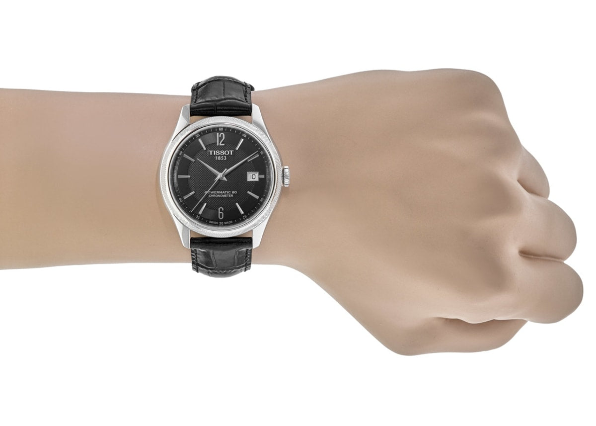  Shop Authentic Tissot Ballade Powermatic 80 Cosc Black Dial Black Leather Strap Watch For Men - T108.408.16.057.00 - Luxxuri