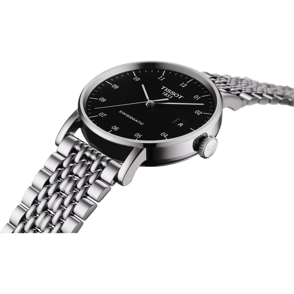  Shop Authentic Tissot Everytime Large Black Dial Silver Mesh Bracelet Watch For Men - T109.610.11.077.00 - Luxxuri