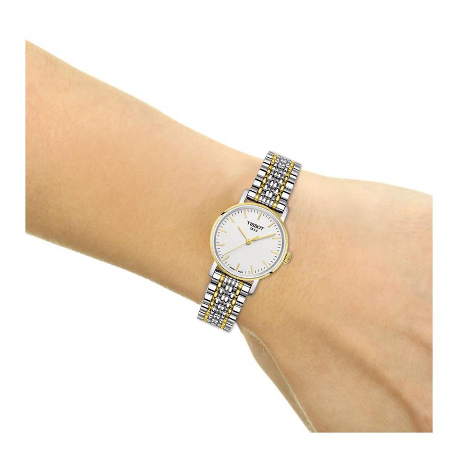  Shop Authentic Tissot T Classic Everytime Small White Dial Two Tone Mesh Bracelet Watch For Women - T109.210.22.031.00 - Luxxuri
