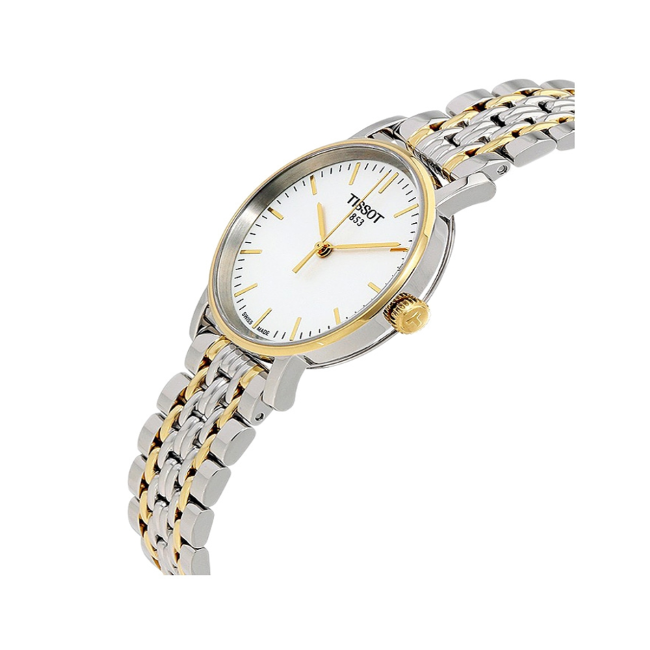  Shop Authentic Tissot Everytime Medium White Dial Two Tone Mesh Bracelet Watch For Men - T109.410.22.031.00 - Luxxuri