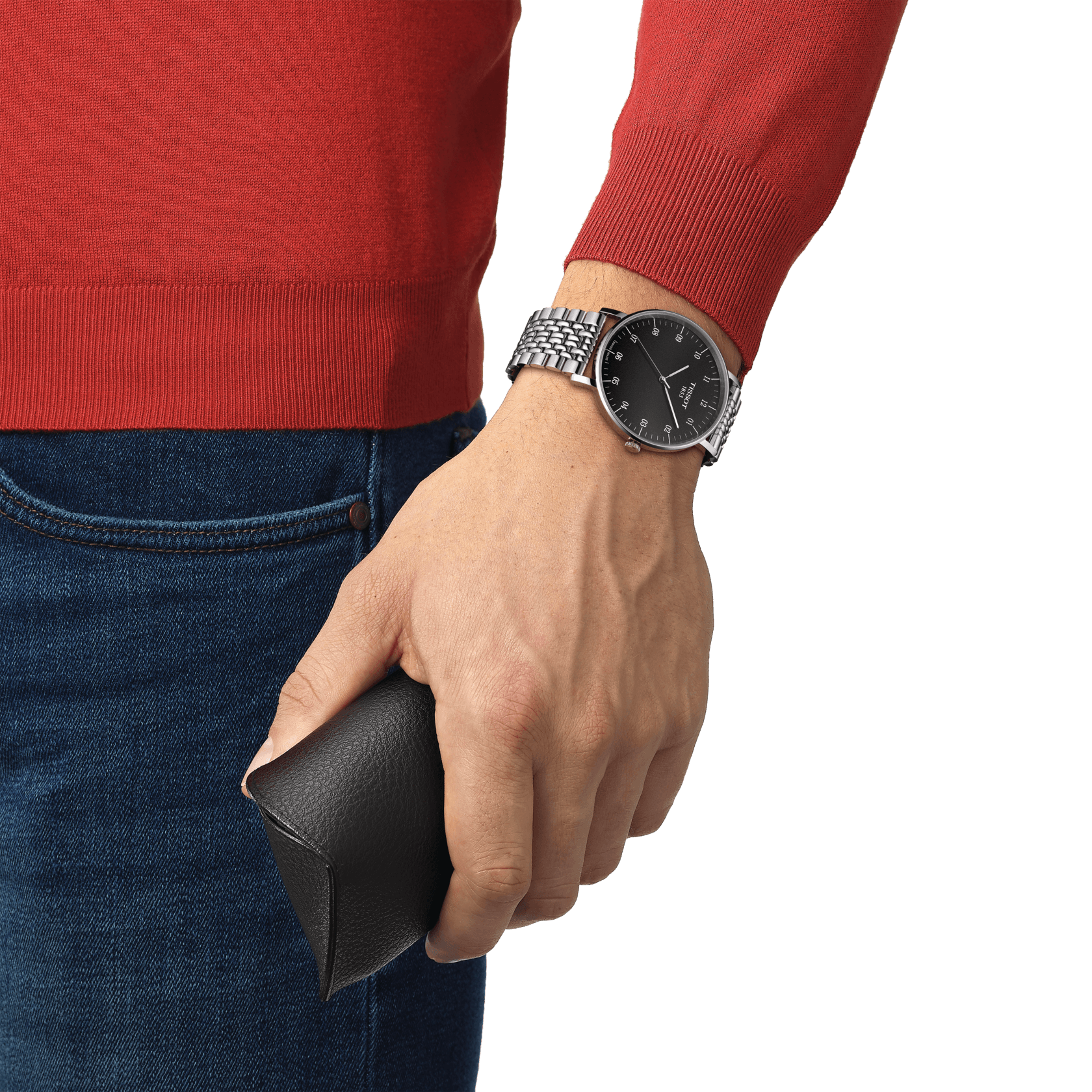  Shop Authentic Tissot Everytime Large Black Dial Silver Mesh Bracelet Watch For Men - T109.610.11.077.00 - Luxxuri