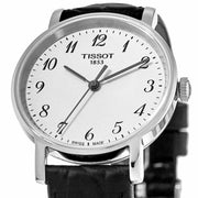  Shop Authentic Tissot Everytime Small White Dial Black Leather Strap Watch For Women - T109.210.16.032.00 - Luxxuri