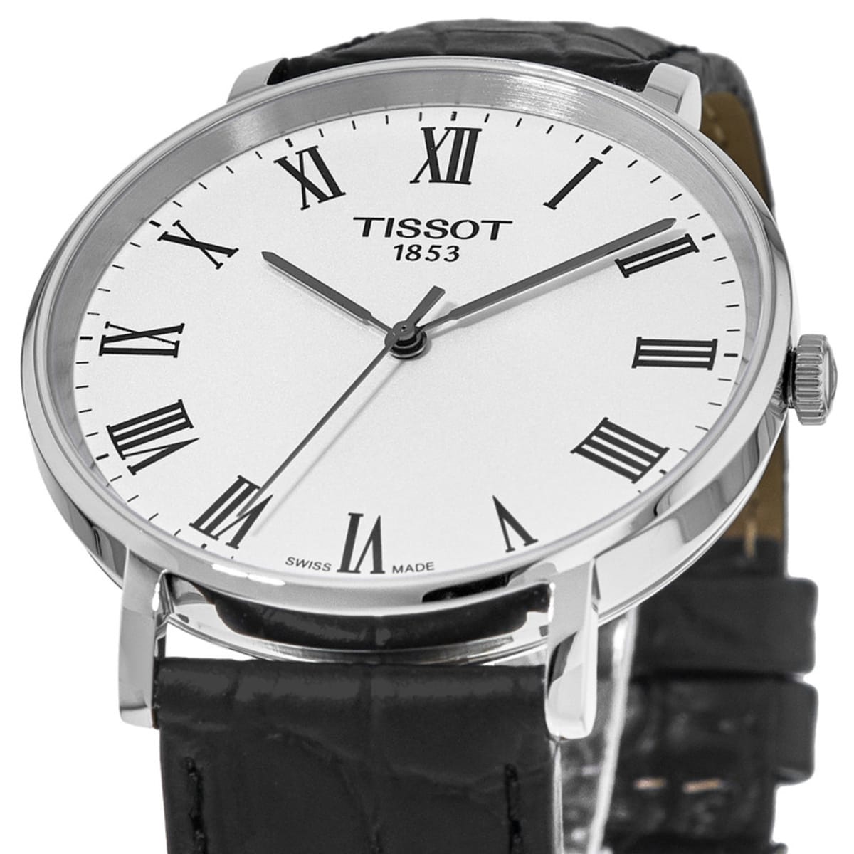  Shop Authentic Tissot Everytime Medium White Dial Black Leather Strap Watch For Men - T109.410.16.033.01 - Luxxuri