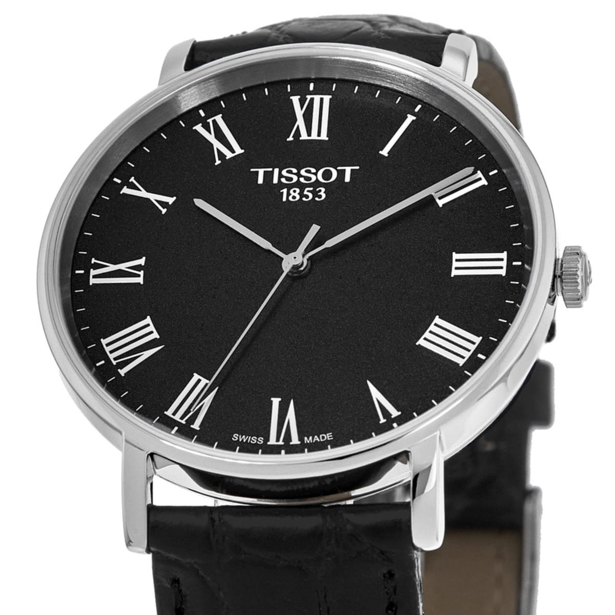  Shop Authentic Tissot Everytime Medium Black Dial Black Leather Strap Watch For Men - T109.410.16.053.00 - Luxxuri