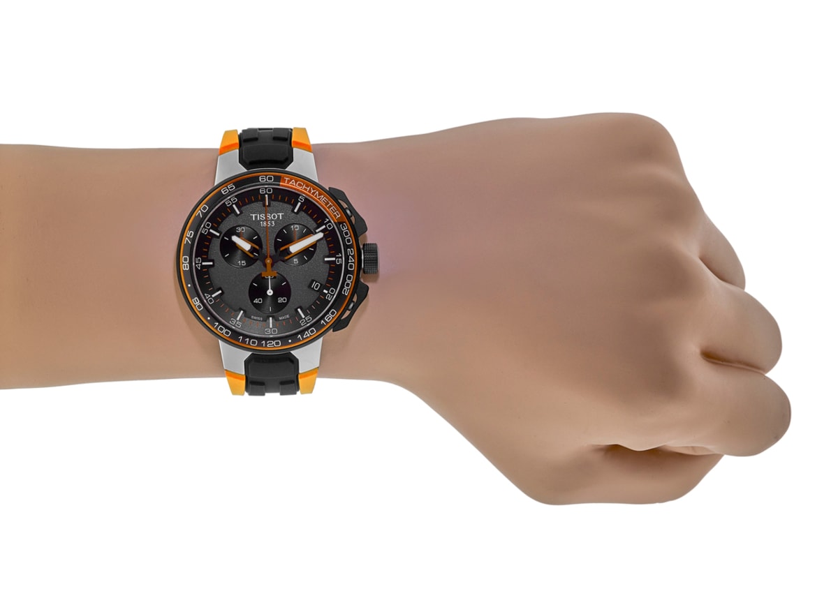 Shop Authentic Tissot T Race Cycling Chronograph Black Dial Two Tone Rubber Strap Watch For Men - T111.417.37.441.04 - Luxxuri