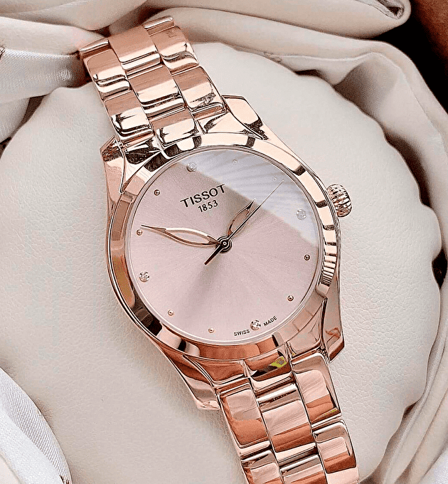  Shop Authentic Tissot T Wave Rose Gold Dial Rose Gold Steel Strap Watch For Women - T112.210.33.456.00 - Luxxuri