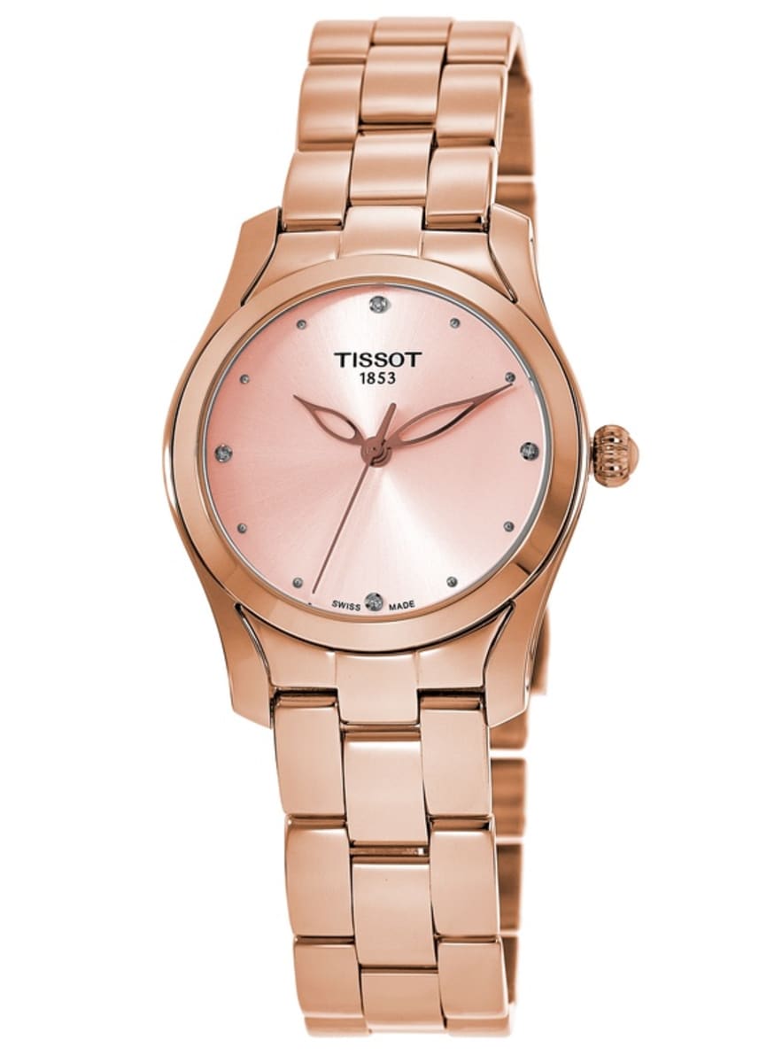  Shop Authentic Tissot T Wave Rose Gold Dial Rose Gold Steel Strap Watch For Women - T112.210.33.456.00 - Luxxuri