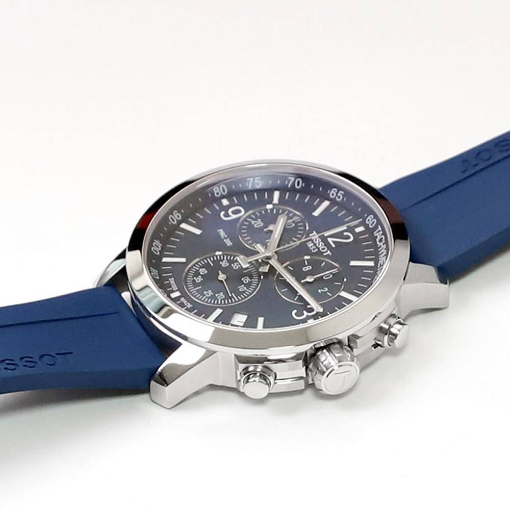  Shop Authentic Tissot T Sport PRC 200 Chronograph Blue Rubber Strap Watch For Men - T114.417.17.047.00 - Luxxuri