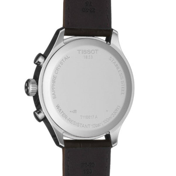  Shop Authentic Tissot Chrono XL Silver Dial Brown Leather Strap Watch For Men - T116.617.16.037.00 - Luxxuri