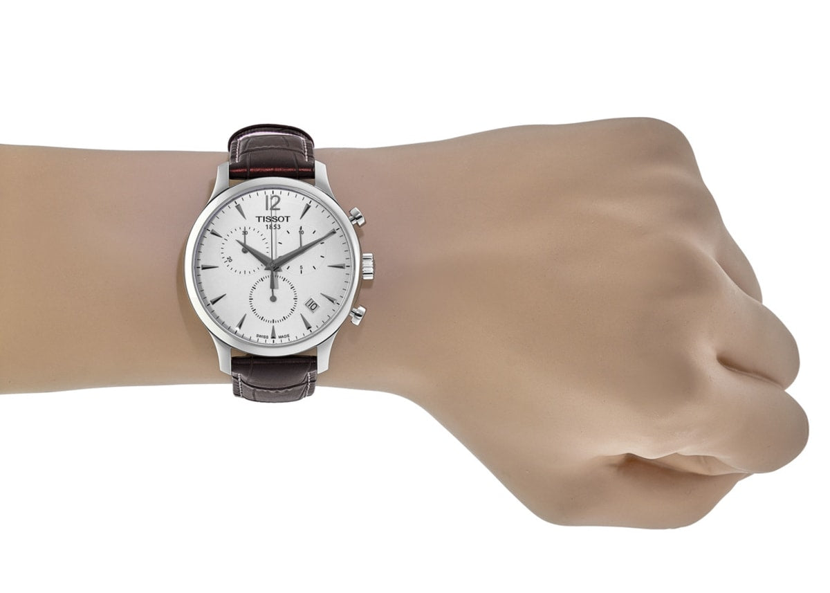  Shop Authentic Tissot Chrono XL Silver Dial Brown Leather Strap Watch For Men - T116.617.16.037.00 - Luxxuri