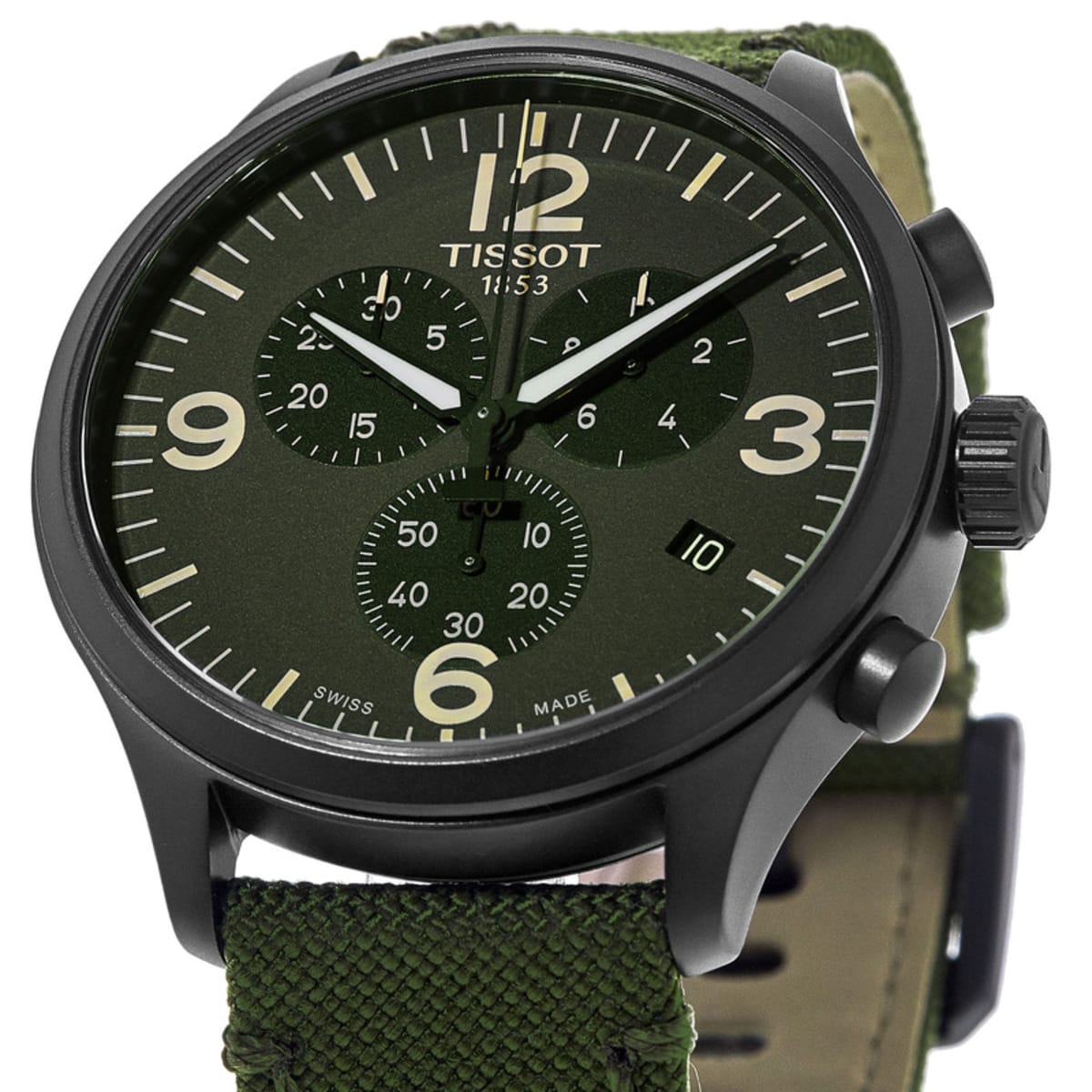  Shop Authentic Tissot Chrono XL Green Dial Green NATO Strap Watch For Men - T116.617.37.097.00 - Luxxuri