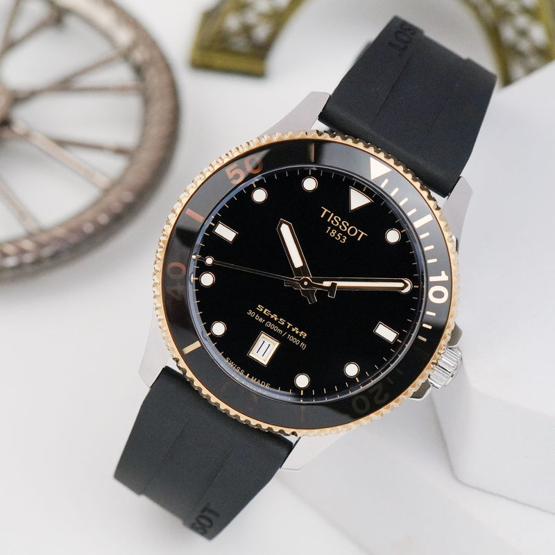  Shop Authentic Tissot Seastar 1000 Black Dial Black Rubber Strap Watch For Men - T120.410.27.051.00 - Luxxuri