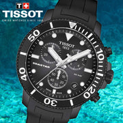 Shop Authentic Tissot Seastar 1000 Chronograph Black Dial Black Rubber Strap Watch For Men - T120.417.37.051.02 - Luxxuri