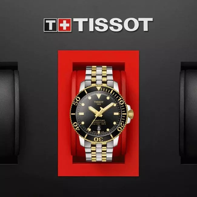  Shop Authentic Tissot Seastar 1000 Powermatic 80 Black Dial Two Tone Steel Strap Watch For Men - T120.407.22.051.00 - Luxxuri