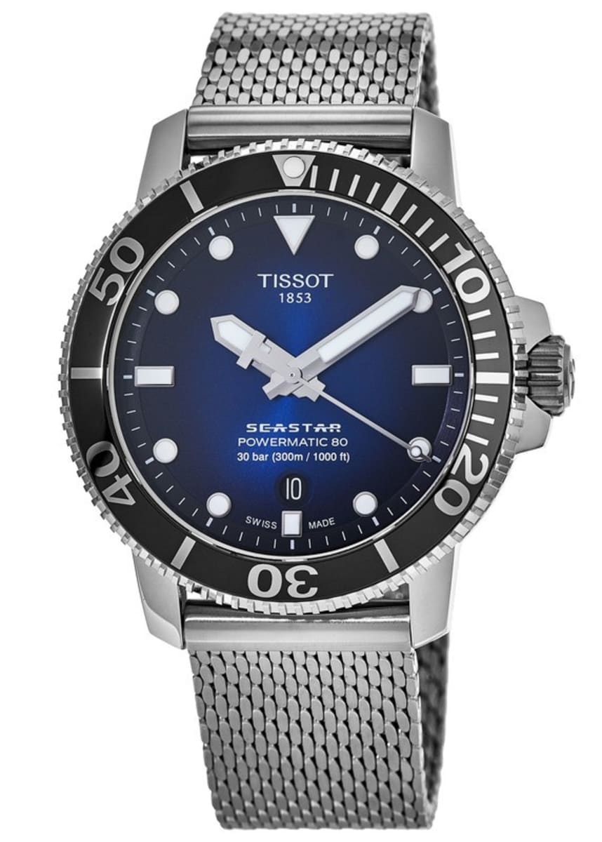  Shop Authentic Tissot Seastar 1000 Chronograph Blue Dial Silver Mesh Bracelet Watch For Men - T120.417.11.041.02 - Luxxuri