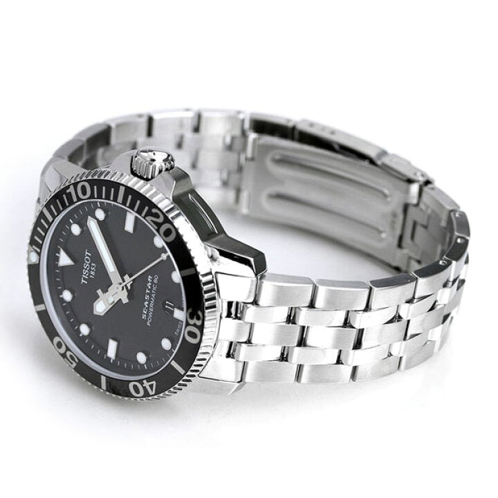  Shop Authentic Tissot Seastar 1000 Powermatic 80 Black Dial Silver Steel Strap Watch For Men - T120.407.11.051.00 - Luxxuri