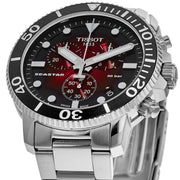  Shop Authentic Tissot Seastar 1000 Chronograph Red Dial Silver Steel Strap Watch For Men - T120.417.11.421.00 - Luxxuri