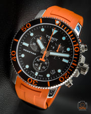  Shop Authentic Tissot Seastar 1000 Chronograph Black Dial Orange Rubber Strap Watch For Men - T120.417.17.051.01 - Luxxuri